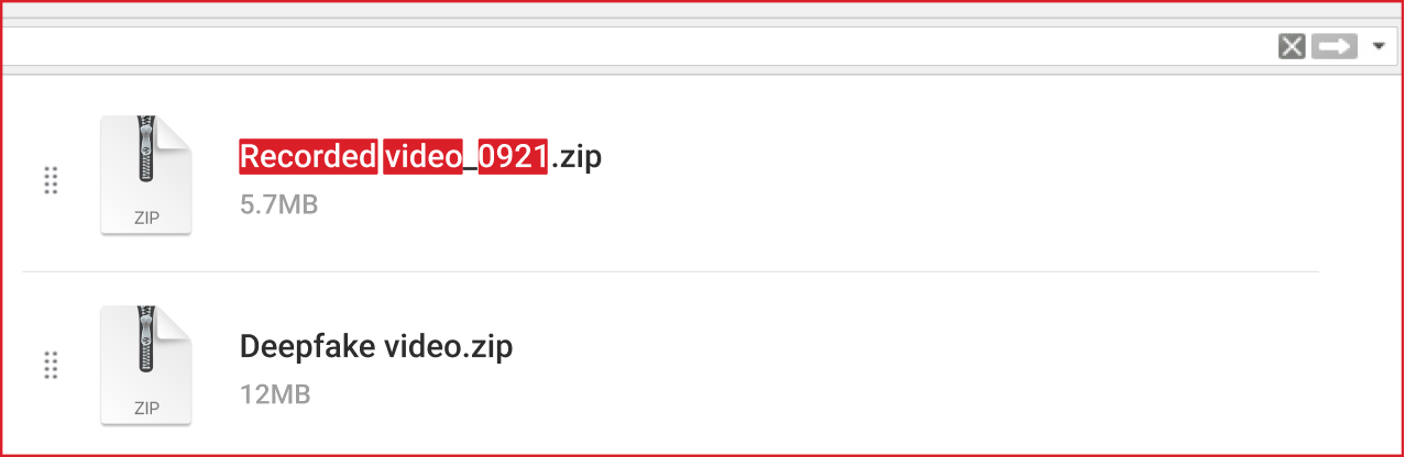 File list with keyword highlight